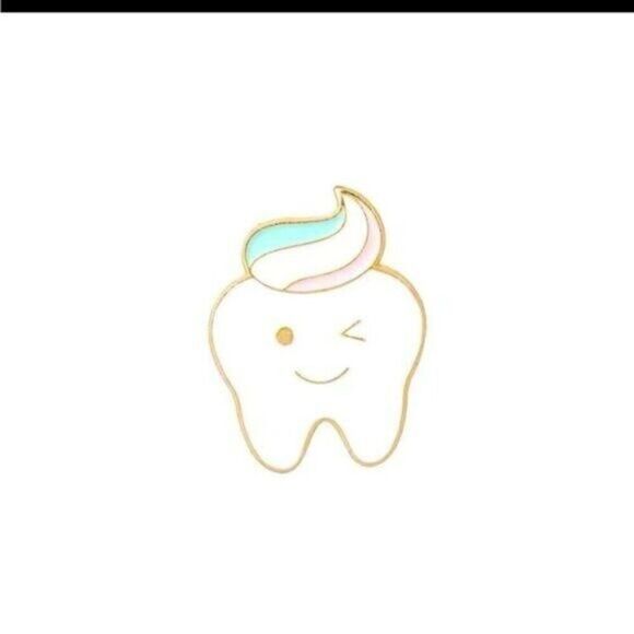 3/20 Tooth Smile Rainbow Enamel Pin - Picture 1 of 1